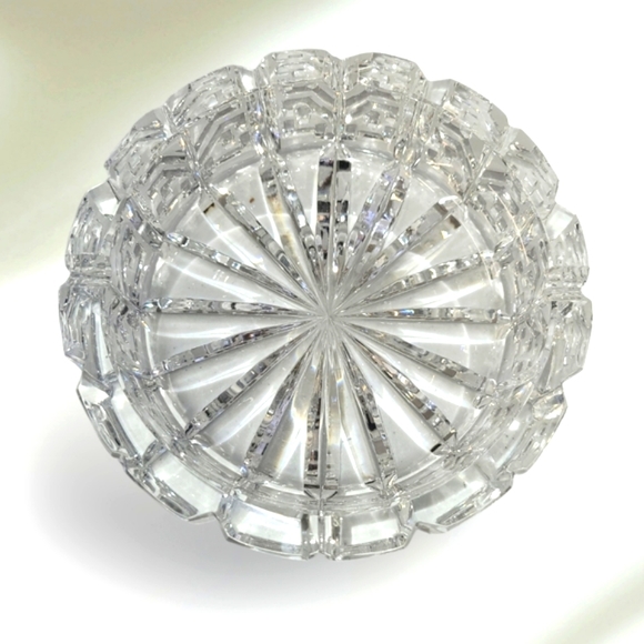 Vintage Lead Crystal Bohemian Glass Ashtray - Picture 5 of 6